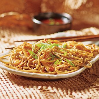 Sesame Chicken with Soba Noodles