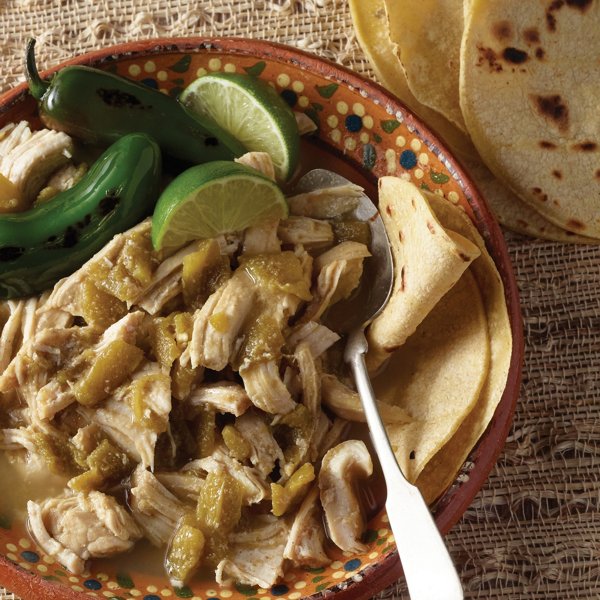 Slow Cooker Green Chile Shredded Chicken