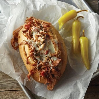 Slow Cooker Italian Pulled Pork Subs