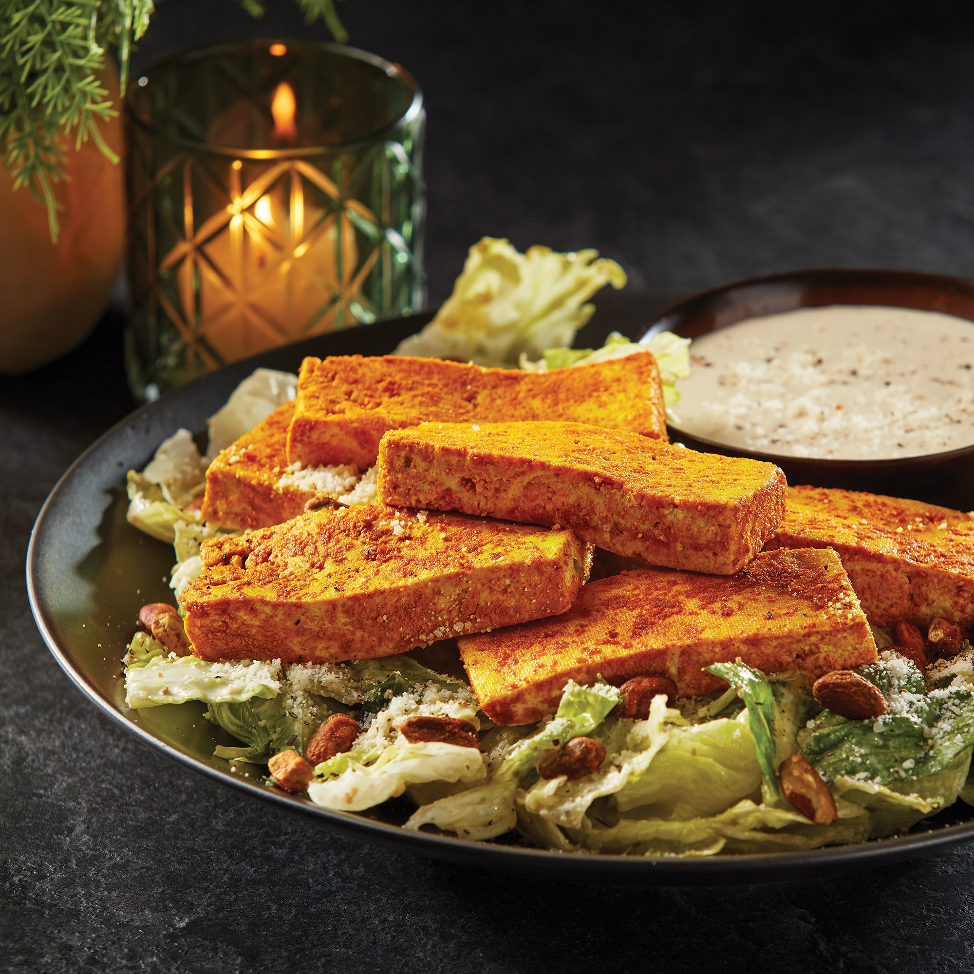 smoked-turmeric-spiced-tofu-caesar-salad-recipe-from-h-e-b