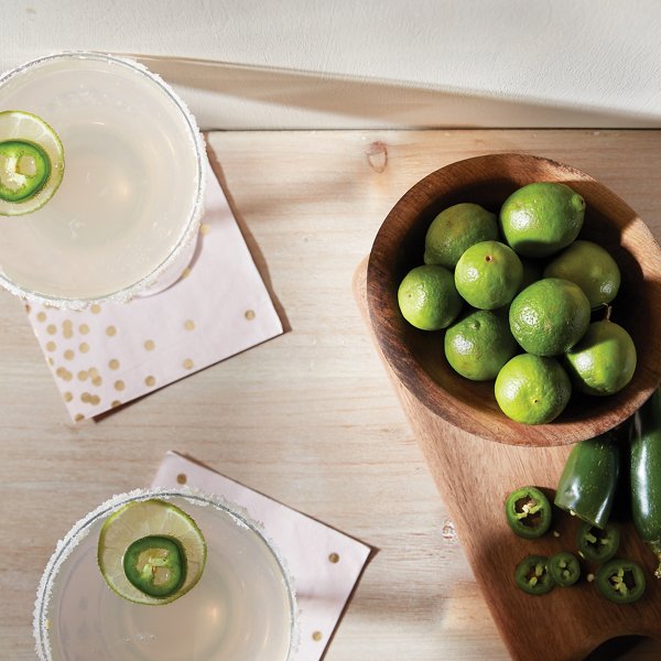 Sparkling Strawberry Jalapeño Margarita Mocktail