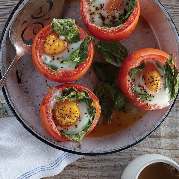 Spinach and Feta Baked Tomatoes