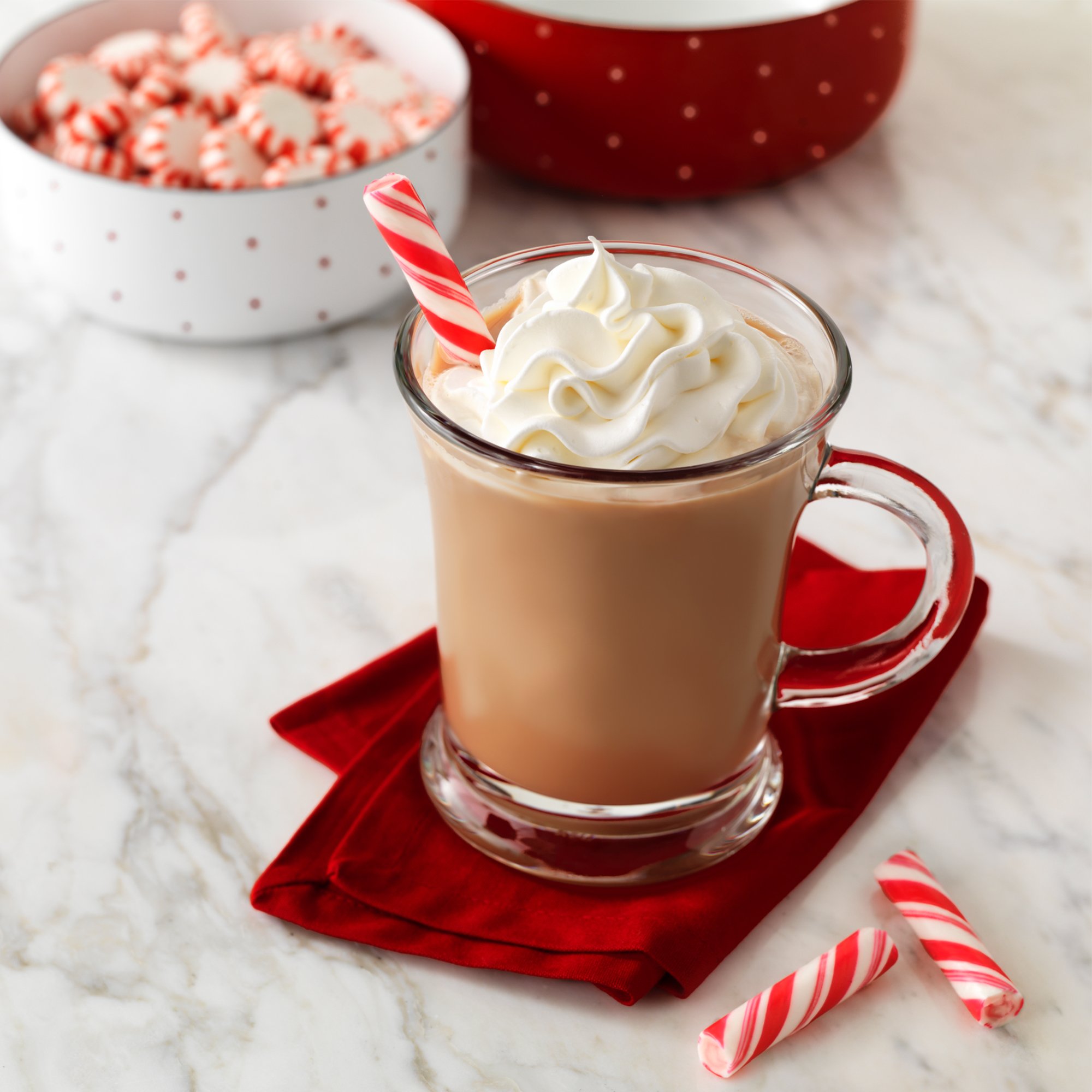 Candy Cane Pudding Cups