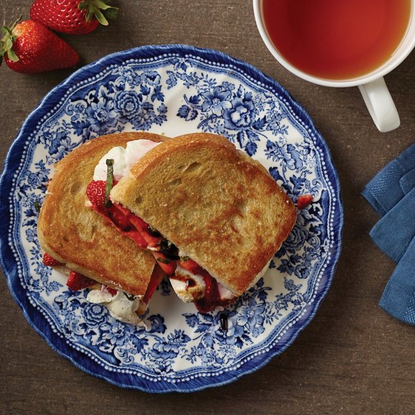 Strawberry Basil Balsamic Grilled Cheese