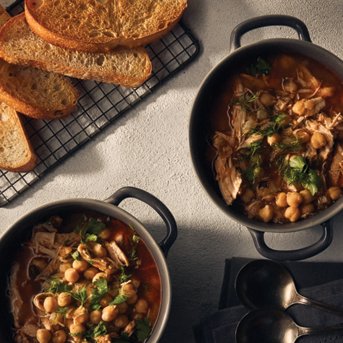 Turkey and Chickpea Soup with Cumin and Lemon