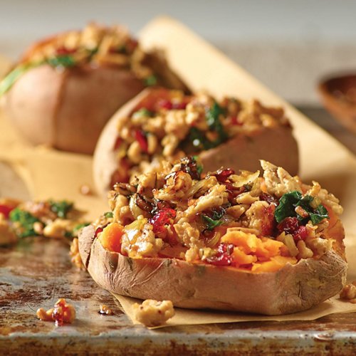 Turkey and Cranberry Stuffed Sweet Potatoes