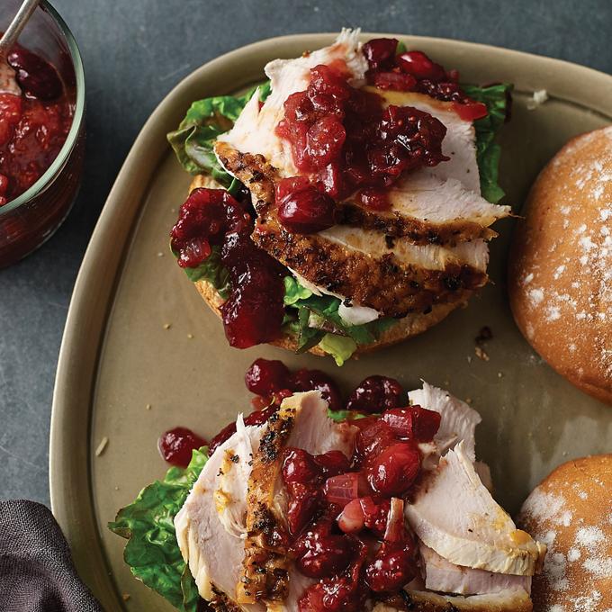 Turkey Sliders with Balsamic Cranberry Chutney Recipe from HEB