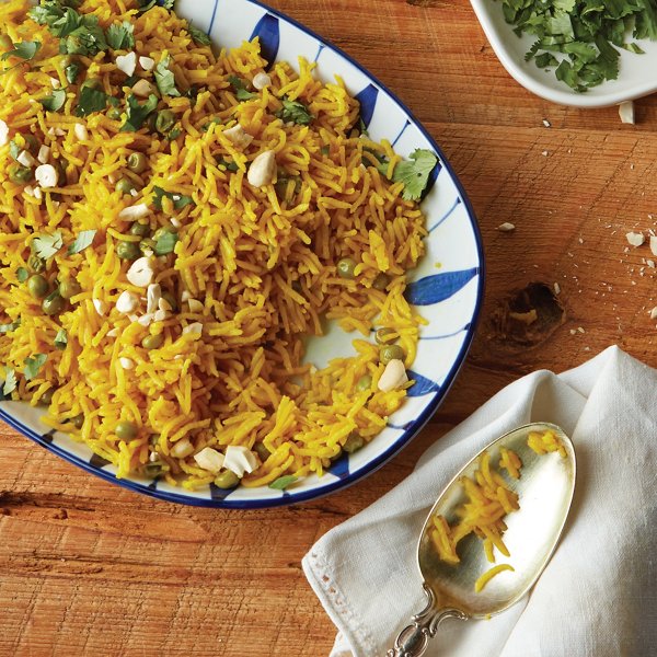 Turmeric Rice with Peas