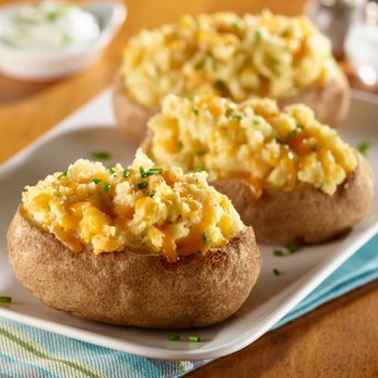 Twice Baked Microwave Potatoes