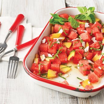 Watermelon Salad with Mint and Ricotta Salata
