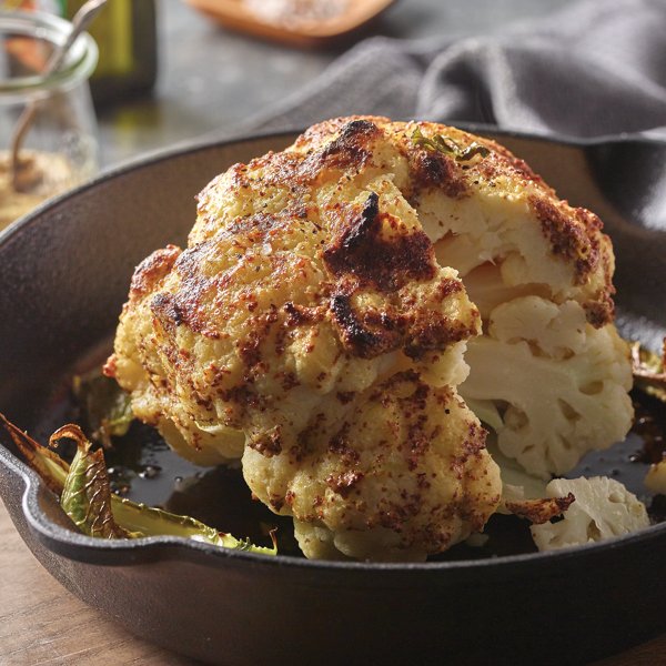 Whole Roasted Dijon Cauliflower