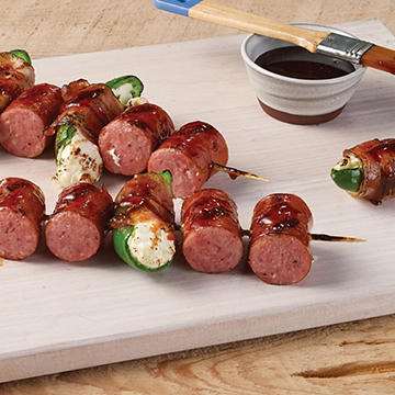 Grilled Sausage and Jalapeno Popper Kabobs