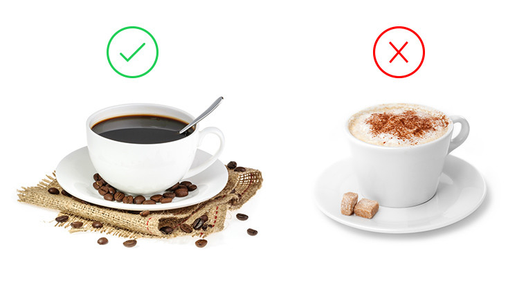 Substitute Café Americano for latte and other elaborate coffee drinks