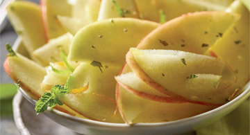 Citrus Marinated Fuji Apples with Mint