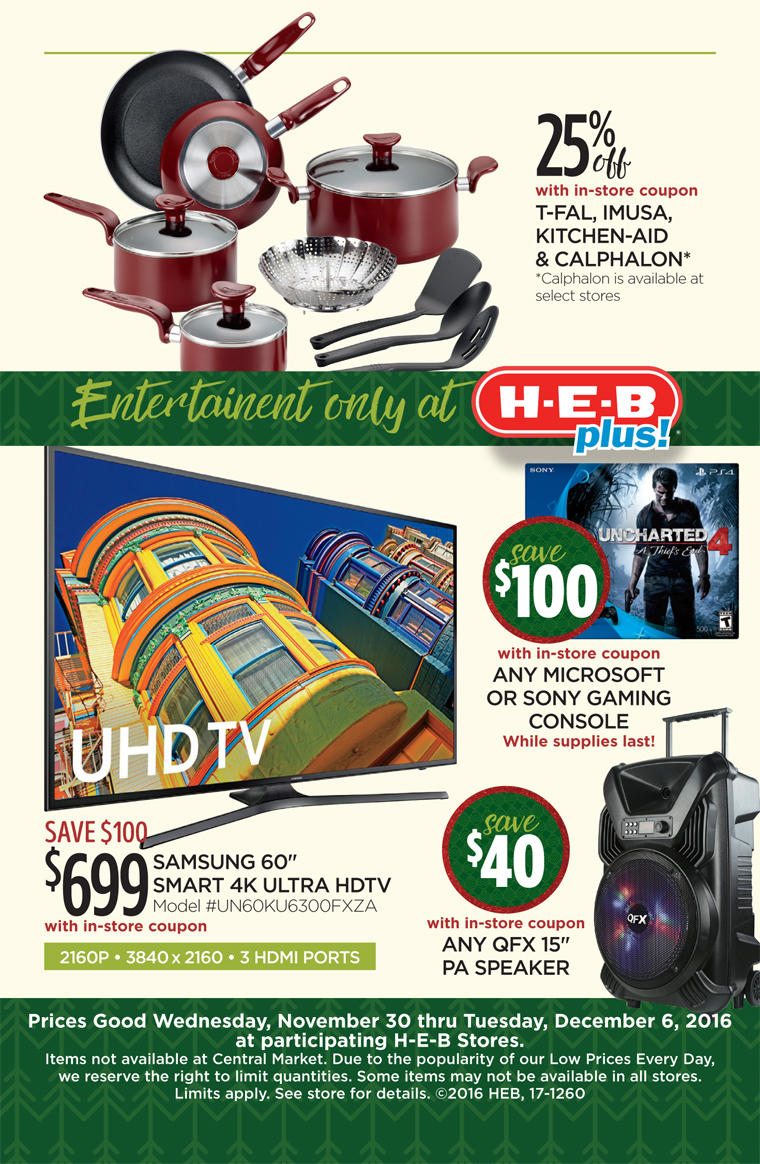 Great Deals for the Holidays HEB