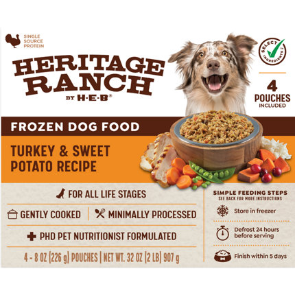 25 off all Heritage Ranch by H E B Frozen Dog Food assorted