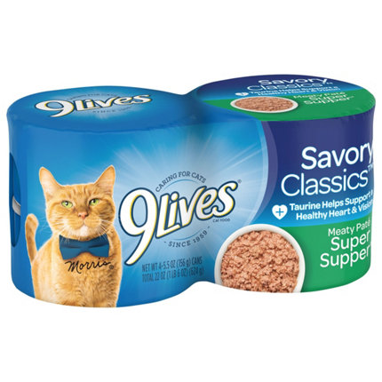 1.00 off two 2 9Lives Wet Cat Food 4 ct. 22 oz. Items