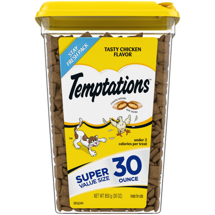 3.00 off Temptations Cat Treats 30 oz. assorted varieties