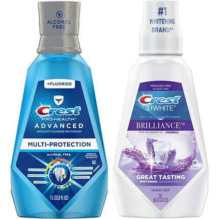 Crest 3d White Diamond Strong Alcohol Free Fluoride Clean Mint Mouthwash Shop Mouthwash At H E B