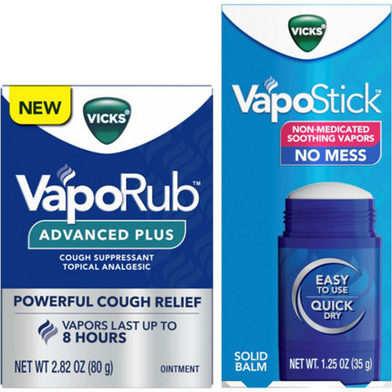 Vicks VapoStick, Solid Balm, No Mess, Soothing, 50% OFF