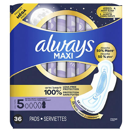 $2 off Always Maxi, Ultra Thin, or FlexFoam Pads, 10 - 60 ct., or Always ZZZ Period Underwear, 7 ct. (excludes Always Liners, Always Discreet & travel/trial sizes)