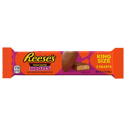 2 for $3.50 (when you buy 2) Reese's Peanut Butter Hearts, Hershey's Hearts Bar, or Hershey's Marshmallow Heart King Size Candy, 2.2 - 2.5 oz.