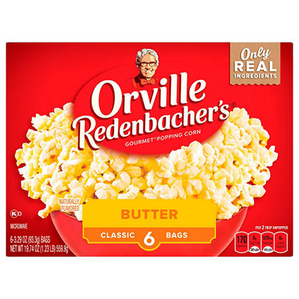 $2 off 2 Orville Redenbacher's Popcorn, 6 pk. or Mini, 12 pk., assorted varieties