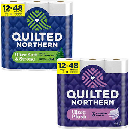 $2.00 OFF on any ONE (1) package of Quilted Northern® Bath Tissue, 8 Super Mega or 12 Mega roll or larger
