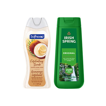 Buy 2 Softsoap or Irish Spring Body Washes, 20 oz., assorted varieties get 3rd FREE