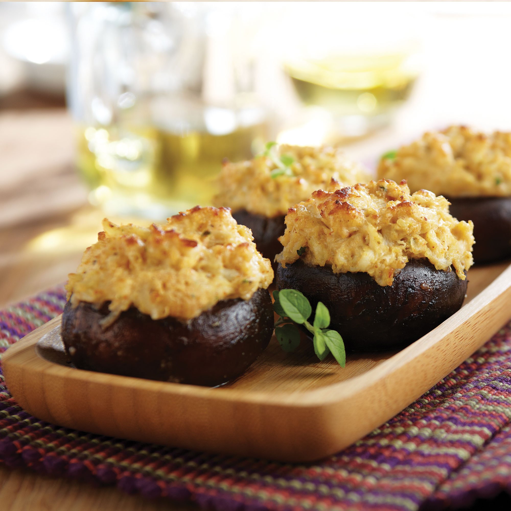 Crab and Shrimp Stuffed Mushrooms