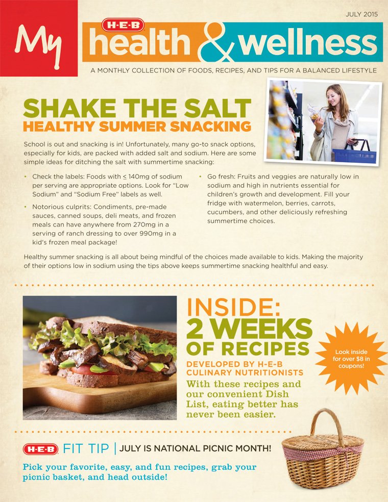 My Health and Wellness July 2015 HEB