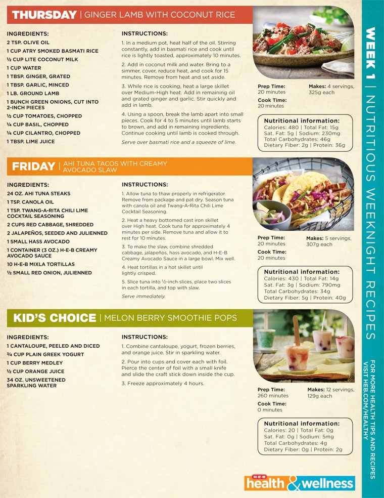 My Health and Wellness July 2015 HEB