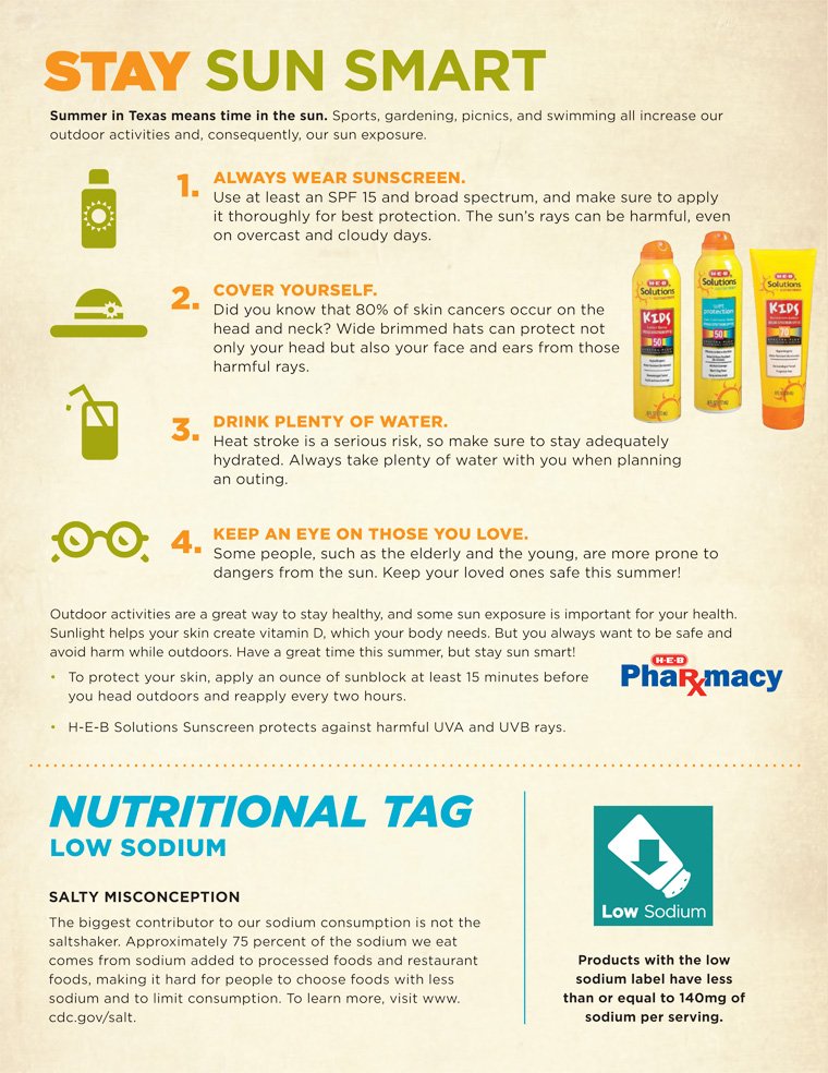 My Health and Wellness July 2015 HEB