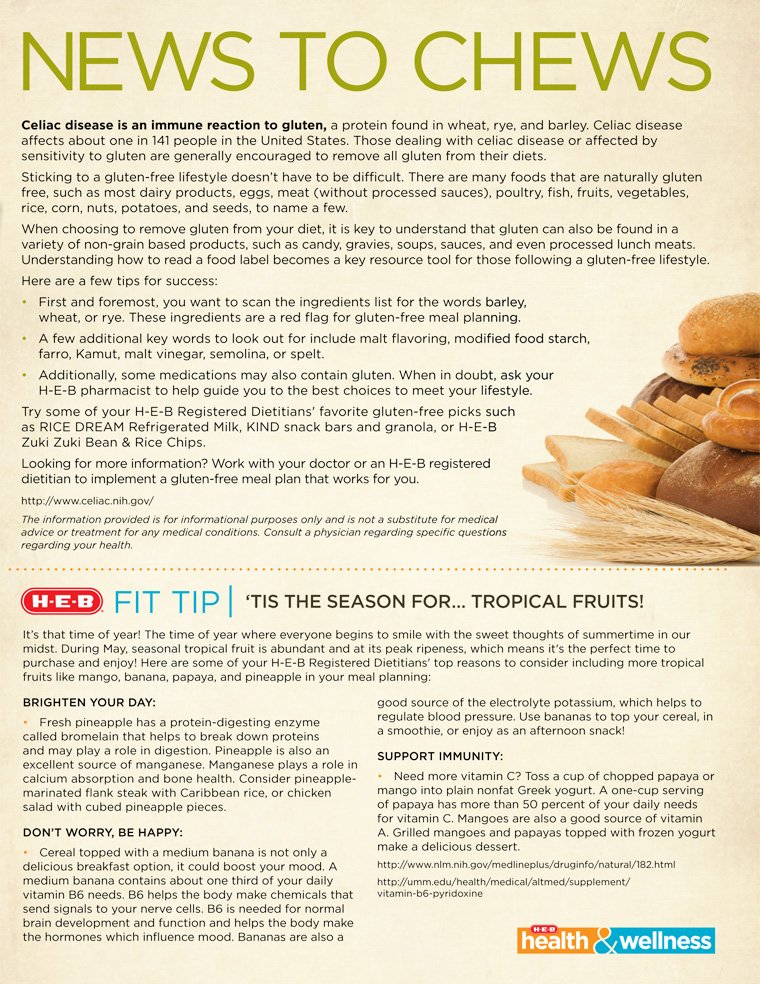 My Health and Wellness May 2015 HEB