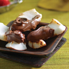 Grilled Coconut with Melted Chocolate