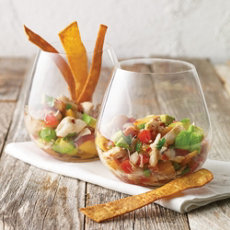 Grilled Peach Ceviche