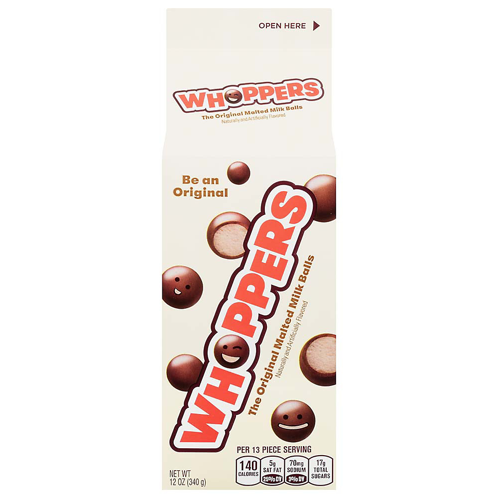 Calories in Whoppers Malted Milk Balls Candy Carton, 12 oz