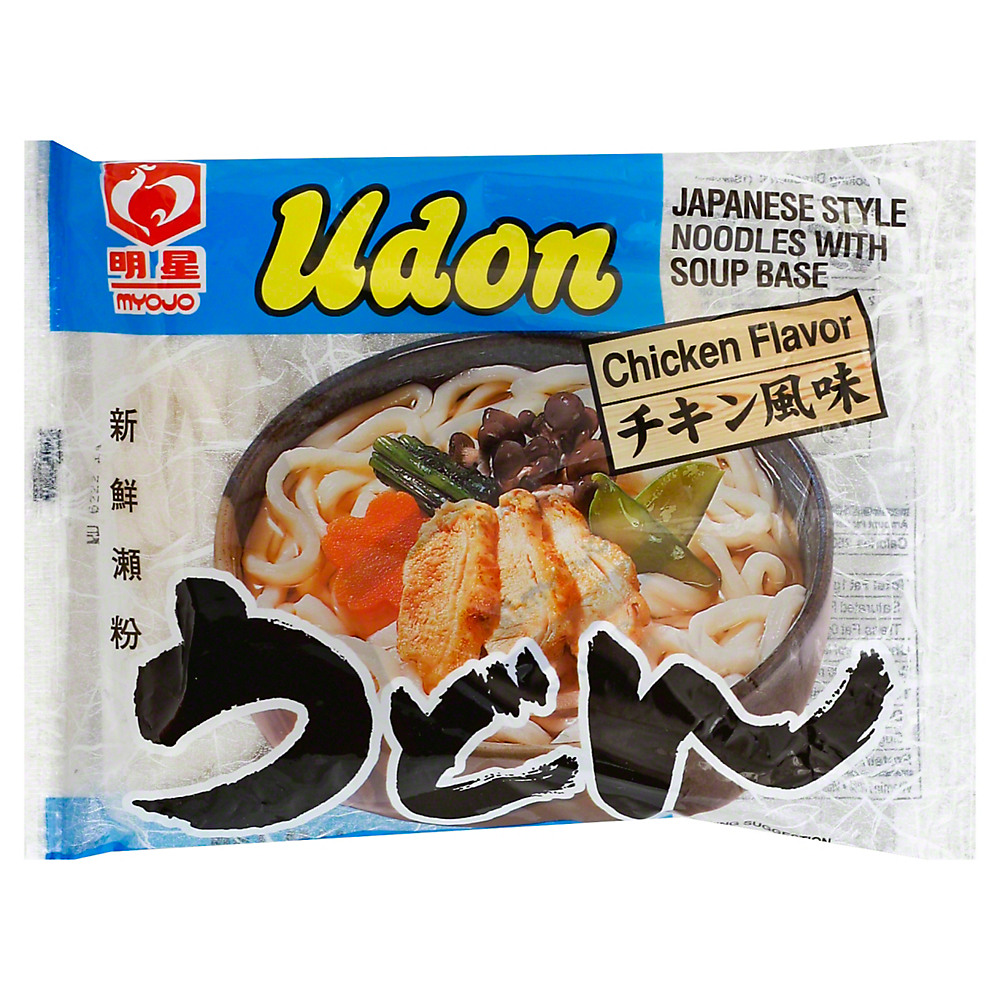 Calories in Myojo Chicken Flavor Japanese Style Udon Noodles With Soup Base, 7.22 oz