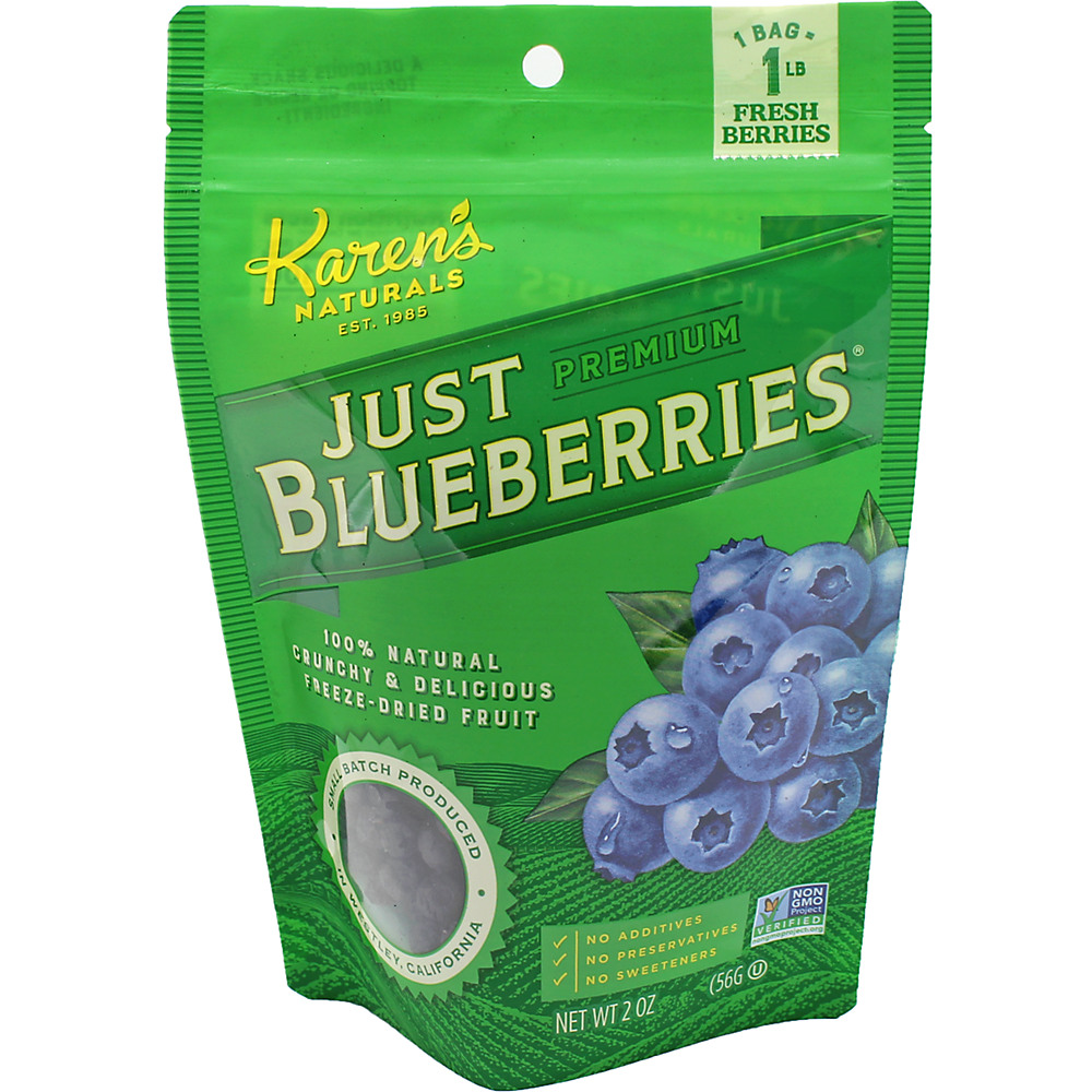 Calories in Karen's Naturals Just Blueberries, 2 oz