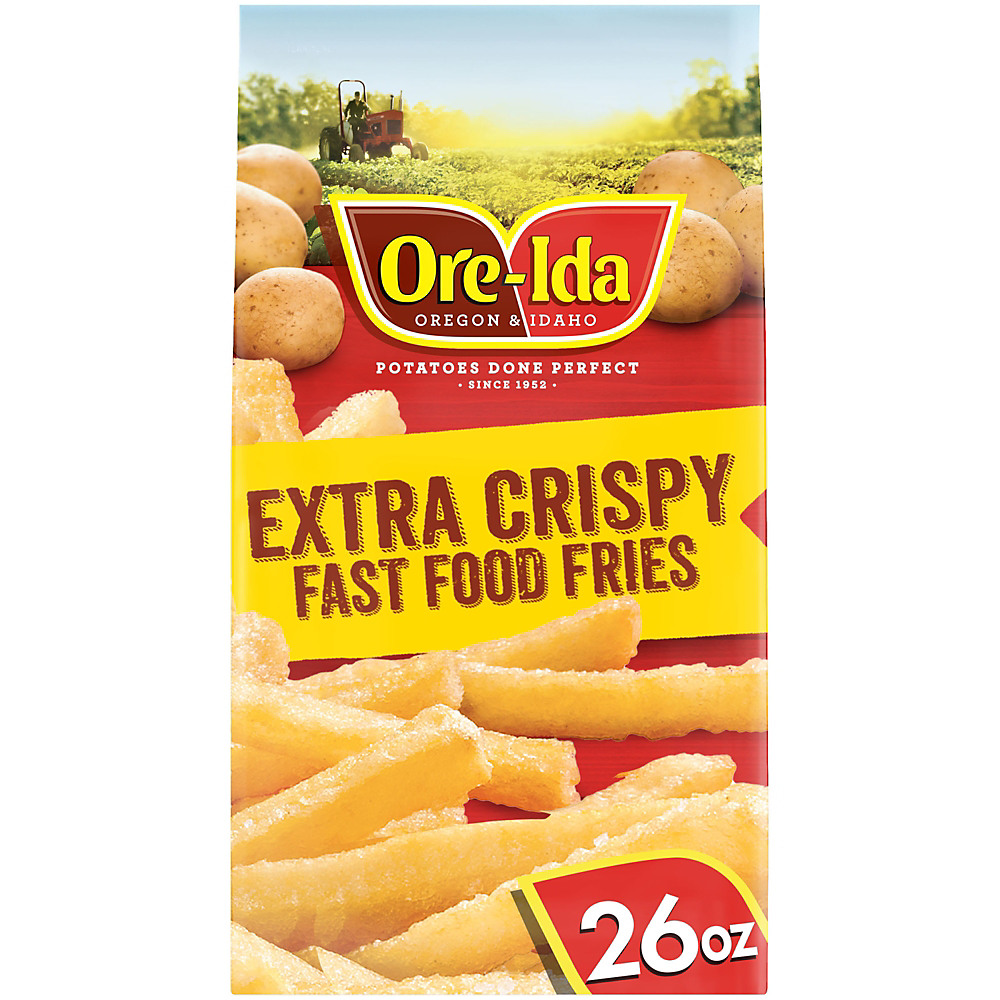 Calories in Ore Ida Extra Crispy Fast Food Fries, 26 oz