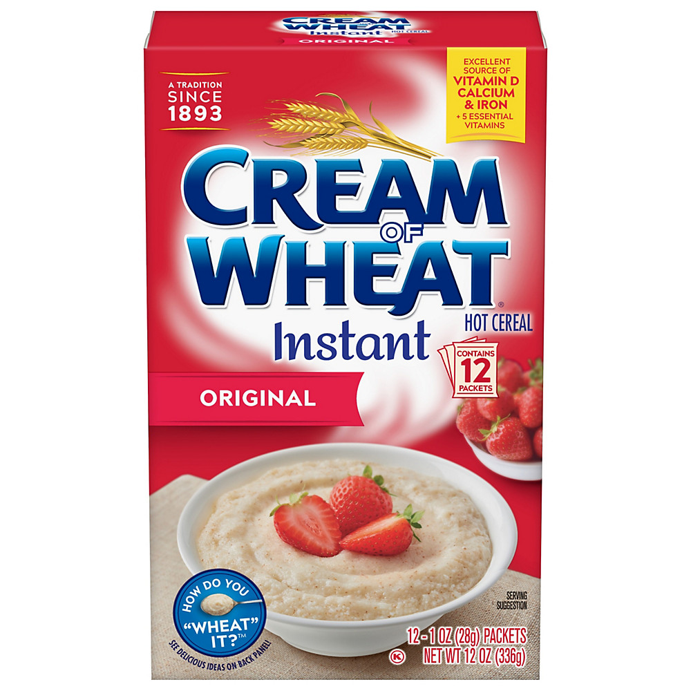 Calories in Cream of Wheat Instant Original Flavor Hot Cereal, 12 ct, 1 oz