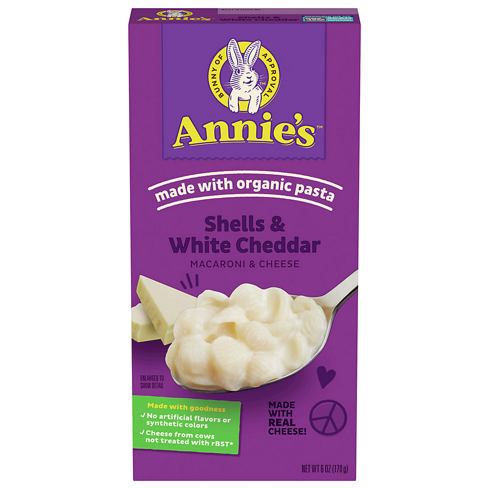 Calories in Annie's Homegrown Shells and White Cheddar Macaroni and Cheese, 6 oz
