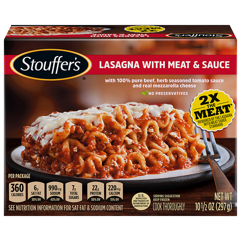 Calories in Stouffer's Classics Lasagna with Meat & Sauce, 10.5 oz