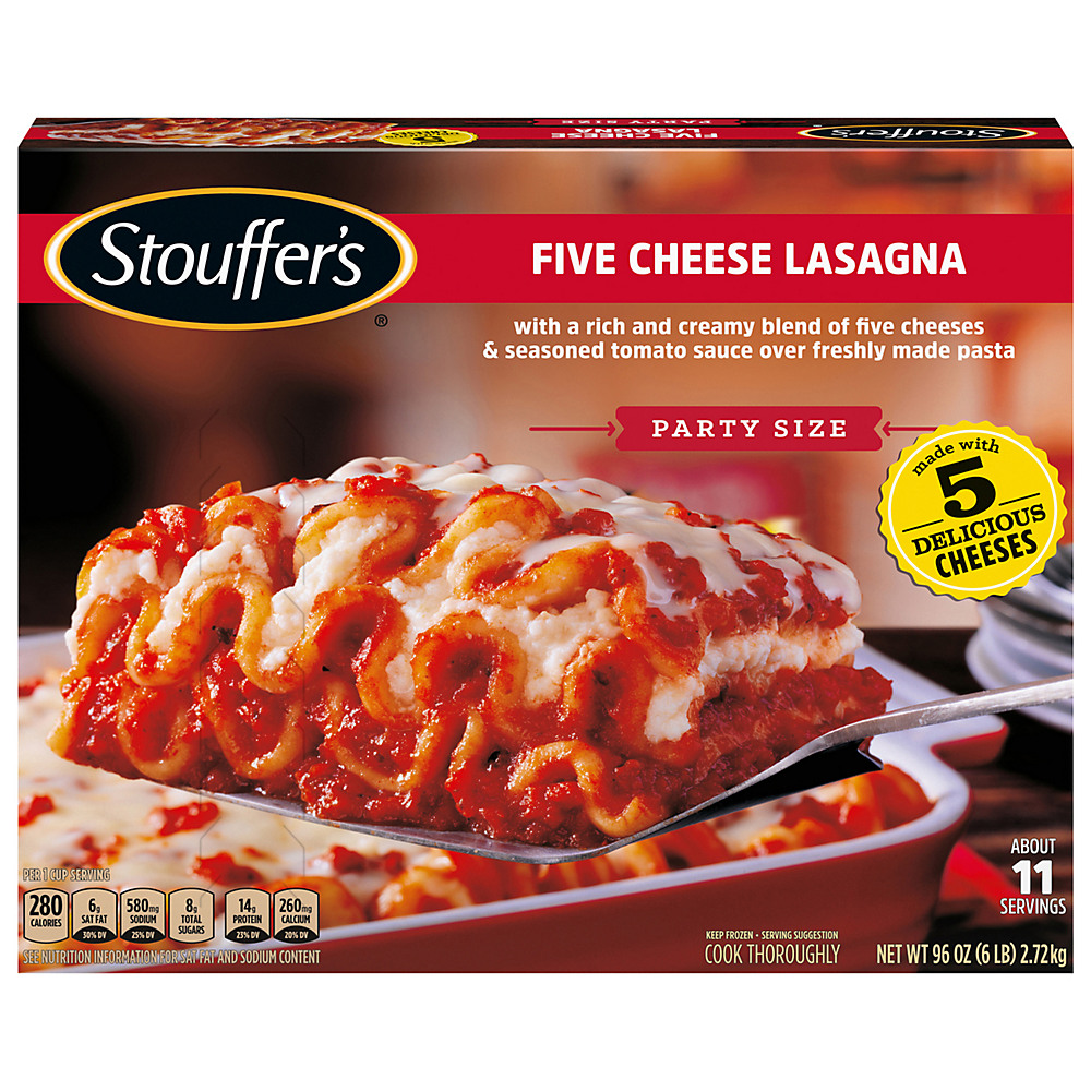 Calories in Stouffer's Five Cheese Lasagna Party Size, 96 oz