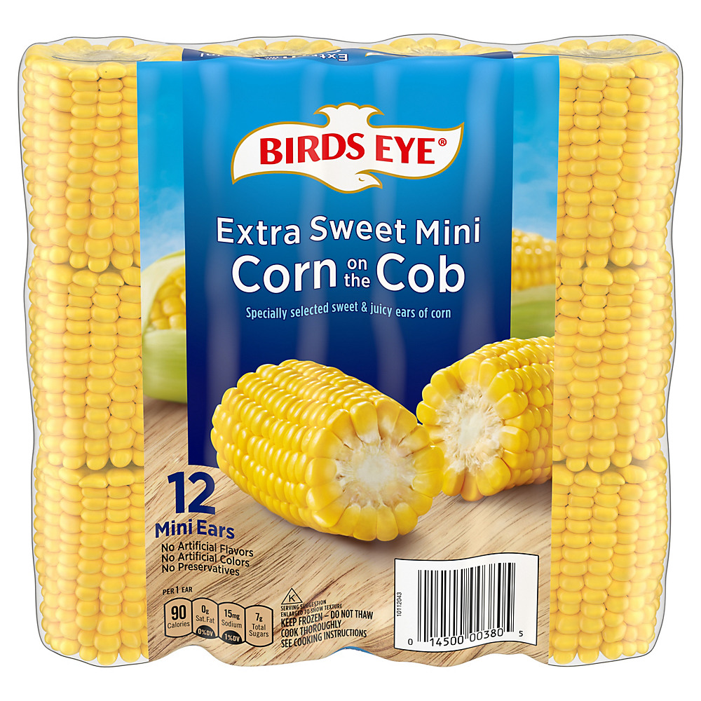 Calories in Birds Eye Frozen Sweet Mini Corn on the Cob, 12 ct