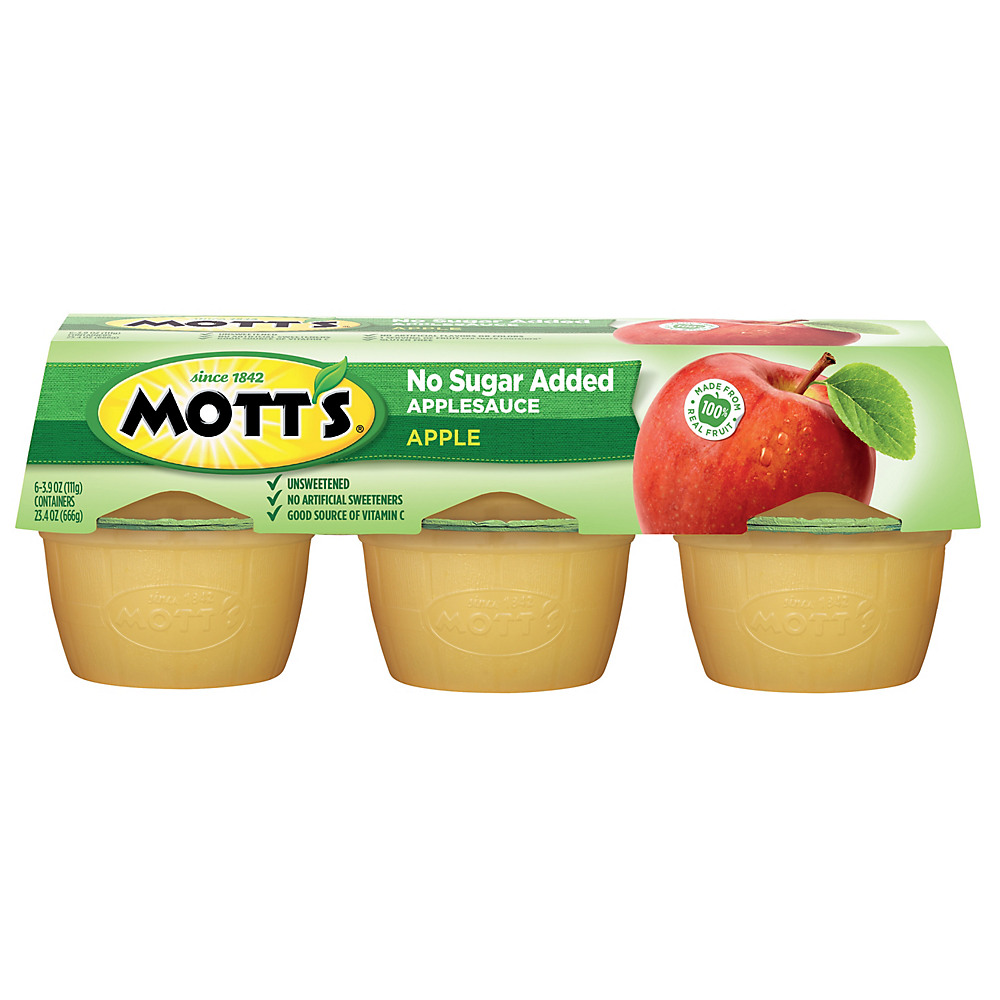 Calories in Mott's No Sugar Added Apple Sauce, 6 ct