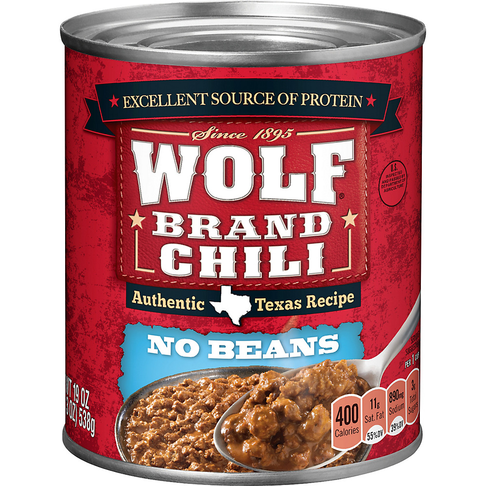 Calories in Wolf Chili No Beans, 19 oz