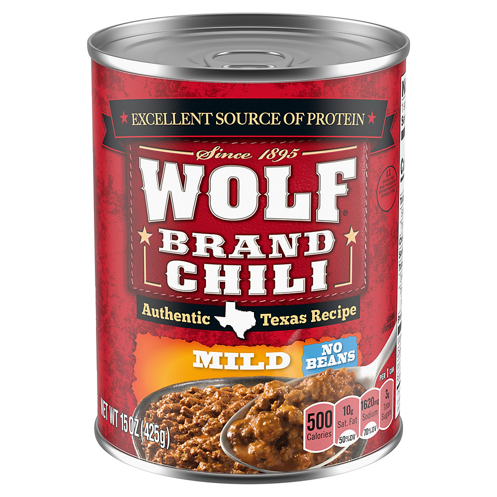 Calories in Wolf Mild Chili No Beans, 15 oz