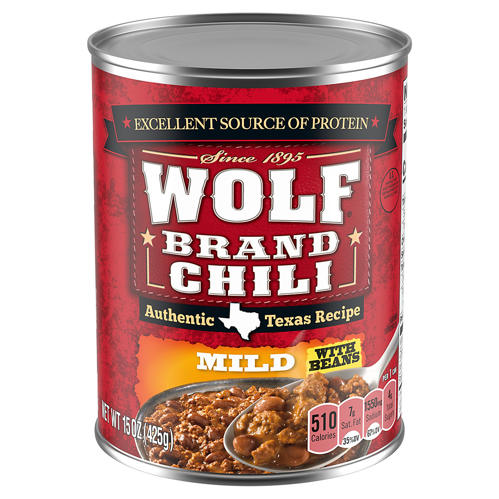 Calories in Wolf Mild Chili with Beans, 15 oz