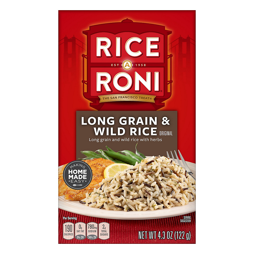 Calories in Rice A Roni Long Grain & Wild Rice, 4.3 oz